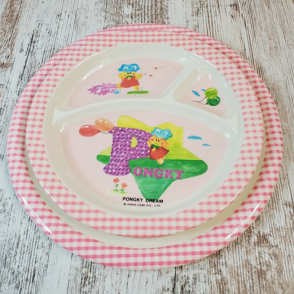 Pongky Dream Kids Plate Set, Hana Cobi, Melamine Wear, Breakfast, Lunch, Dinner